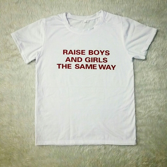 Raise Boys and Girls The Same Tee Shirt Top Boho - Picture 7 of 9